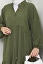Women's Buttoned Khaki Ayrobin Dress - 4