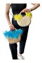 Feather Detailed Design Byyeşo Straw Bag Yellow - 2