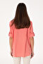 Women's Red Long Sleeve Striped Tunic Shirt 50299523-Vr213 - 5