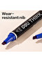 Deli EU10130 Permanent Marker, Chisel Tip 1.5–5mm, Blue, 12PCS/Box – For Office & Industrial Use - 4