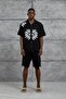 Men's Shirt Nmrc Floral Short Sleeve Black Oversize Printed Muslin