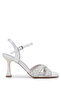 Women's Genuine Leather White Heeled Shoes