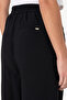 Women's Black Loose Relax Fit Canvas Trousers 50300357-Vr046 - 6