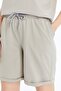 Women's 2-Piece Stone T-Shirt & Double Leg Shorts Set, Combed Cotton, Lycra Fabric Regular Fit - 7