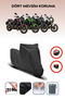 Black, Compatible with Bajaj Dominar Models Engine Cover Motorcycle Tarpaulin Rear Bag and Lock Non Compatible