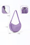 Lilac Shk26 Single Compartment Faux Leather Hand and Shoulder Bag L:12 E:26 W:6 cm - 4