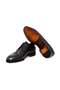 Black Color Lace-Up Genuine Leather Men's Shoes - 3