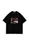 Kiki Look It's Me Printed Oversize Unisex Black Tshirt