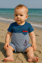 Baby Boy Sailor Striped Summer Rompers