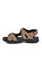 صندل للأولاد من الجلد الطبيعي بحزام مزدوج من Sand Nubuck 1305 G - 2