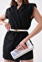 Women's White Thin Faux Leather Gold Buckle Belt 2297 - 7