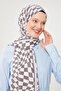 شال من قماش الكريب مونو بنمط داما أنثراسايت - 3