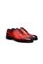 Red Color Lace-Up Genuine Leather Men's Shoes