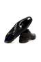 Black Color Lace-Up Genuine Leather Men's Shoes - 2