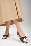 Garcia Animal Patterned Brown Women's Ballerinas - 3