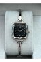 Retro Minimal Cutout Glass Black Dial Retro Women Wristwatch - 3