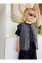 Denim Vest, Black T-Shirt and Anthracite Balloon Pants, Holiday Unisex 3-Piece Set - 3