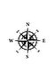 Compass Car Sticker 17x17 Cm Black