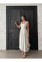 White Waist Detailed Dress - 4815 - 2