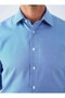 Long Sleeve Slim Fit 100% Cotton Non-Ironing No-Ironing Classic Men's Shirt with Houndstooth Pattern - 3
