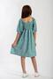 Gogsu Gıpelı Patterned Cagla Green Color Girl's Dress - 3