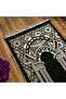 Medina Luxury Chenille Prayer Rug Black (66X116Cm) 520 Gr - 4