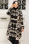 Patterned Black Hijab Tunic 11685S