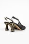 Women's Genuine Leather Heeled Shoes Black - 3