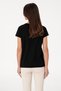 Women's Black Crew Neck T-Shirt 50305842-Vr046 - 5