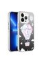 iPhone 13 Pro Compatible Patterned Sys Silver Hard Case-Balloon