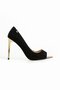 Women's Genuine Leather Stone Embellished Heeled Shoes Embellishments - 3