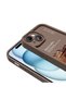 iPhone 15 Case Printed Back Surface Sys Classy Cover with Camera Protection - Light Brown - 6
