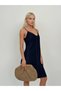 Women's Strappy Denim Dress - 7