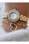 Bridal Watch, Yellow Crystal Stone, Yellow Color Steel Cord, 2 Years Warranty, Bracelet Gift - 3