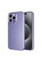 iPhone 15 Pro Compatible Camera Protected Glitter Luxury Sys Cotton Case-Purple