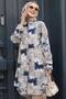 Patterned Mink Hijab Tunic 11677V - 2