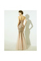 Rochie lunga sirena din paiete aurii - 2