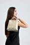 Gold Snake Patterned Ring Handle Chain Hand and Shoulder Women's Bag - 4