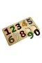 Dinosaur Number Puzzle, Wooden Insert Puzzle, Colorful Educational Puzzle, Number Learning - 7