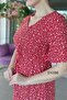 Women's V-Neck Buttoned Summer Woven Midi Dress 4C-2330 - 2