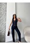 Women's Bottom Top Suit Stylish Stone Button Detail Premium Vest Pants Double Suit