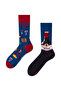 Left and Right Vine Patterned Socket Socks - 2