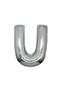 Silver Gray Foil Balloon Letter U 40" Inch 100 Cm