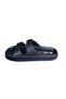 Akinbella men's black navy blue double strap buckle rubber sole sea pool garden slippers - 3