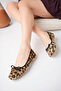 Leopard Patterned Orthopedic Stylish Daily Work Office Women's Flats Trendy Bowknot Women's Flats - 5