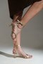 Gold Short Heeled Comfortable Shoes Graduation, Promise, Engagement, Wedding, Event, Evening, Summer Sandals (6cm) - 8