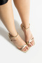 Gold Short Heeled Comfortable Shoes Graduation, Promise, Engagement, Wedding, Event, Evening, Summer Sandals (6cm)