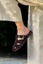 Lenox Brown Genuine Suede Belt Detailed Flat Sole Women's Slippers - 5