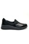 Faye Genuine Leather Orthopedic Comfort Women's Casual Shoes Black - 2