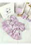 Baby Girl Lilac Frilly Dress Set - 2